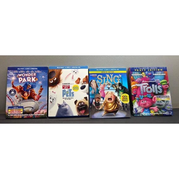 Disney Blu Ray DVD Lot 28 Kids Movies Cars 3 Sonic Goosebumps Big Hero Toy Story - Picture 7 of 9